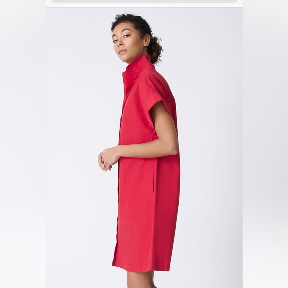 KAL RIEMAN KIMONO SHIRT DRESS, NWT, short sleeve, collared, light pink, size XL - Picture 11 of 14